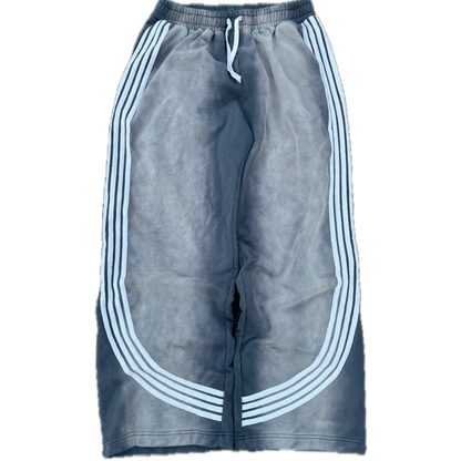 Grey Striped Sweatpants